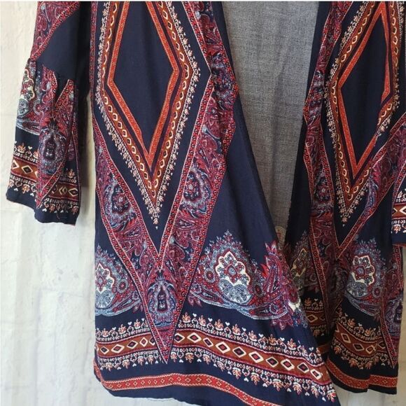 XHILARATION Boho Open Front Kimono-style  Jacket  XS/S - Picture 3 of 7